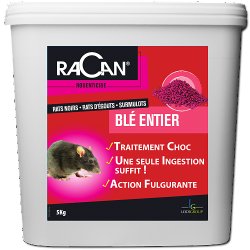 Raticide - Souricide blé entier gamme pro RACAN RA257029 seau de 5 kg
